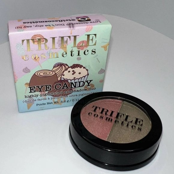 EYE SHADOW DUO Trifle Cosmetics Baklava Rose Gold Pistachio Highly Pigmented - Picture 1 of 13